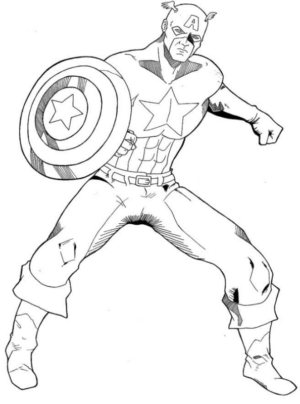 Disegno di Capitan America da stampare e colorare 39 Disegno di Capitan America da stampare e colorare 39