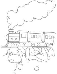 Disegno di treno da stampare e colorare 62