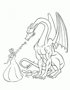 Disegno di dragone da stampare e colorare 18