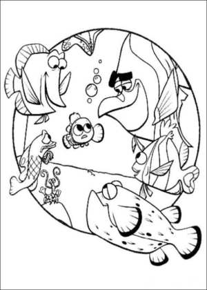 Disegno di Alla ricerca di Nemo da stampare e colorare 10 Disegno di Alla ricerca di Nemo da stampare e colorare 10