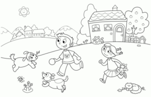 Disegno di bambino da stampare e colorare 299