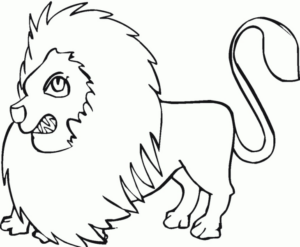Disegno di leone da stampare e colorare 65