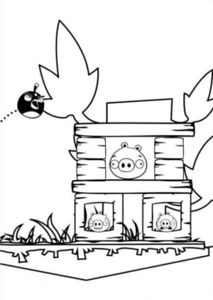 Disegno di Angry birds da stampare e colorare 51