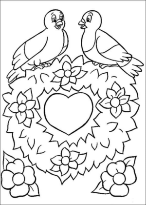 Disegno di San Valentino da stampare e colorare 41