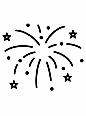 Disegno di fuoco d’artificio da stampare e colorare 18