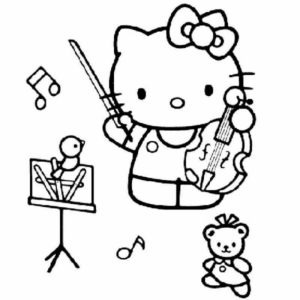Disegno di Hello Kitty da stampare e colorare 206