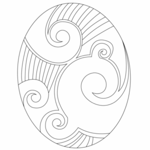 Disegno di uovo di Pasqua da stampare e colorare 222