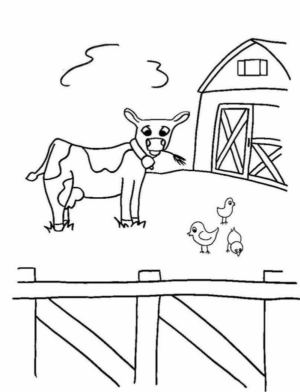 Disegno di mucca da stampare e colorare 26