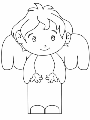Disegno di angelo da stampare e colorare 68