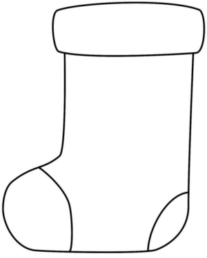 Disegno di scarpa natalizia da stampare e colorare 5