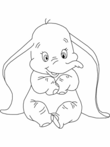 Disegno di Dumbo da stampare e colorare 67