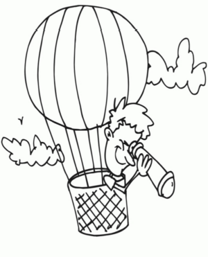 Disegno di mongolfiera da stampare e colorare 31