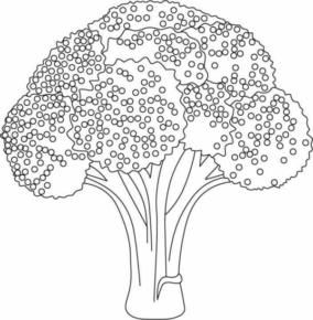 Disegno di broccolo da stampare e colorare 9
