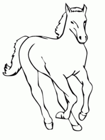 Disegno di cavallo da stampare e colorare 89