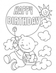 Disegno di compleanno da stampare e colorare 7