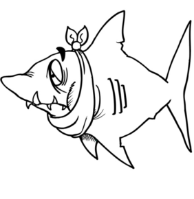 Disegno di squalo da stampare e colorare 16