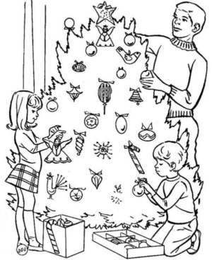 Disegno di albero di Natale da stampare e colorare 45