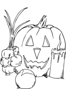 Disegno di zucca di Halloween da stampare e colorare 137