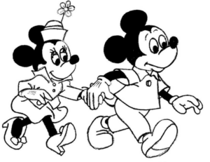 Disegno di Minni e Topolino da stampare e colorare 36 Disegno di Minni e Topolino da stampare e colorare 36