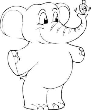 Disegno di elefante da stampare e colorare 102