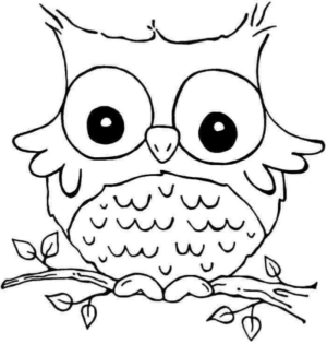 Disegno di gufo da stampare e colorare