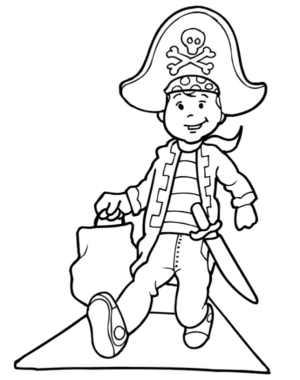 Disegno di pirata da stampare e colorare 10