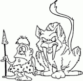 Disegni di Tigri Dai Denti A Sciabola da colorare