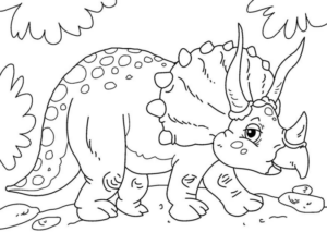 Disegno di Triceratopo da stampare e colorare 23
