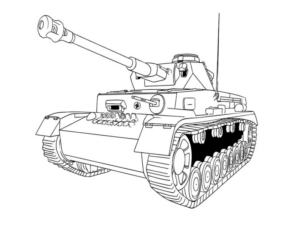 Disegno di carro armato da stampare e colorare 29