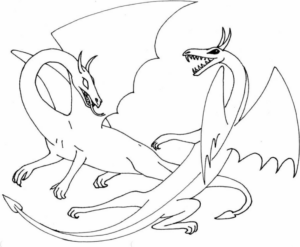 Disegno di dragone da stampare e colorare 54