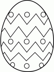 Disegno di uovo di Pasqua da stampare e colorare 164