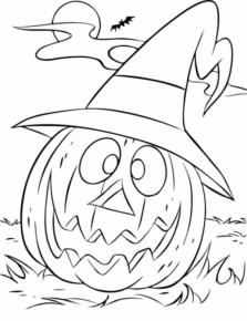 Disegno di zucca di Halloween da stampare e colorare 222 Disegno di zucca di Halloween da stampare e colorare 222