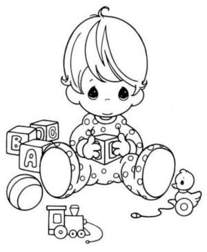 Disegno di bambino da stampare e colorare 24