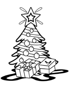 Disegno di albero di Natale da stampare e colorare 169