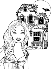 Disegno di casa infestata da stampare e colorare 16