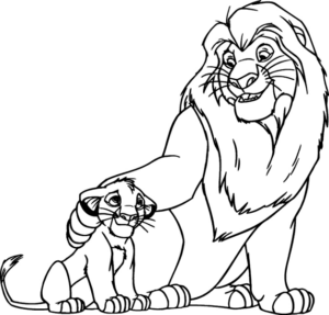 Disegno di Re Leone da stampare e colorare 212