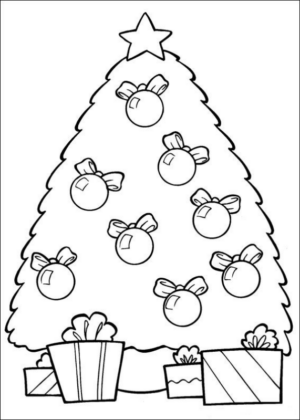 Disegno di albero di Natale da stampare e colorare 89