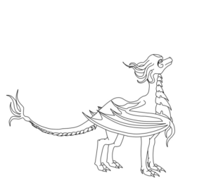 Disegno di dragone da stampare e colorare 103