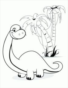 Disegno di Brachiosauro da stampare e colorare 6