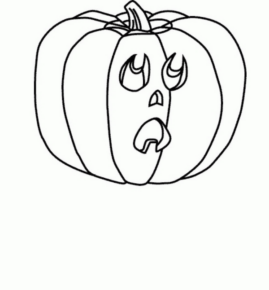 Disegno di zucca di Halloween da stampare e colorare 27