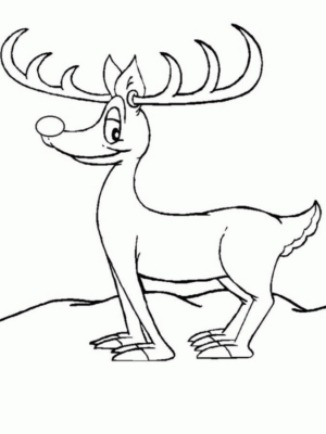 Disegno di cervo da stampare e colorare 25