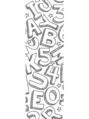 Disegno di lettera dell’alfabeto da stampare e colorare 233 Disegno di lettera dell’alfabeto da stampare e colorare 233