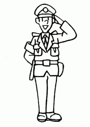 Disegno di poliziotto da stampare e colorare 28
