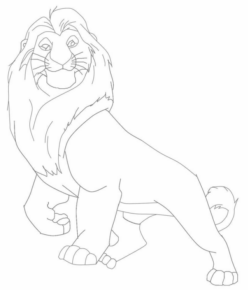 Disegno di Re Leone da stampare e colorare 229