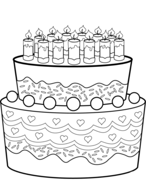 Disegno di compleanno da stampare e colorare 66