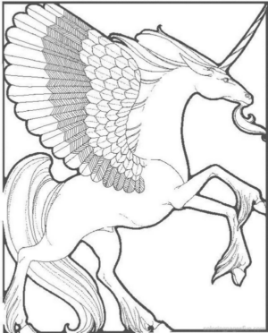 Disegno di unicorno da stampare e colorare 92