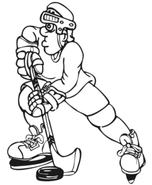 Disegno di hockey da stampare e colorare 28