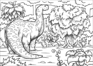Disegno di Brachiosauro da stampare e colorare 11