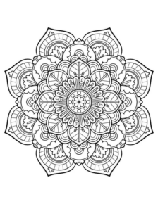 Disegno di mandala da stampare e colorare 1097