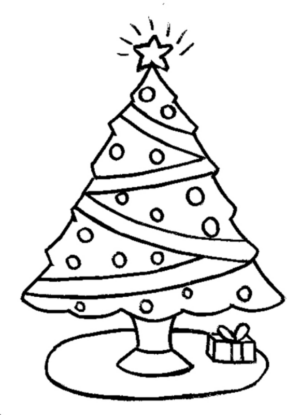 Disegno di albero di Natale da stampare e colorare 12